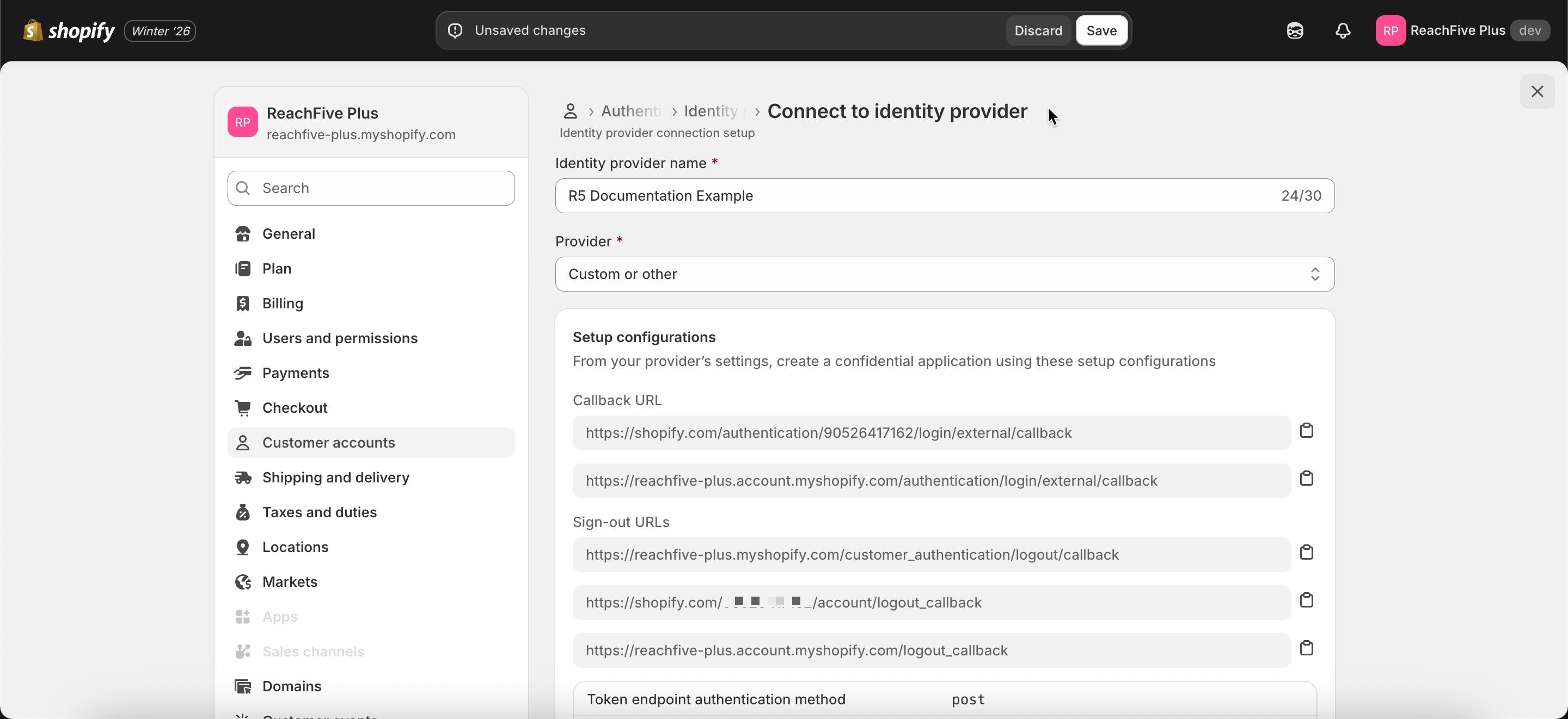 shopify connect provider