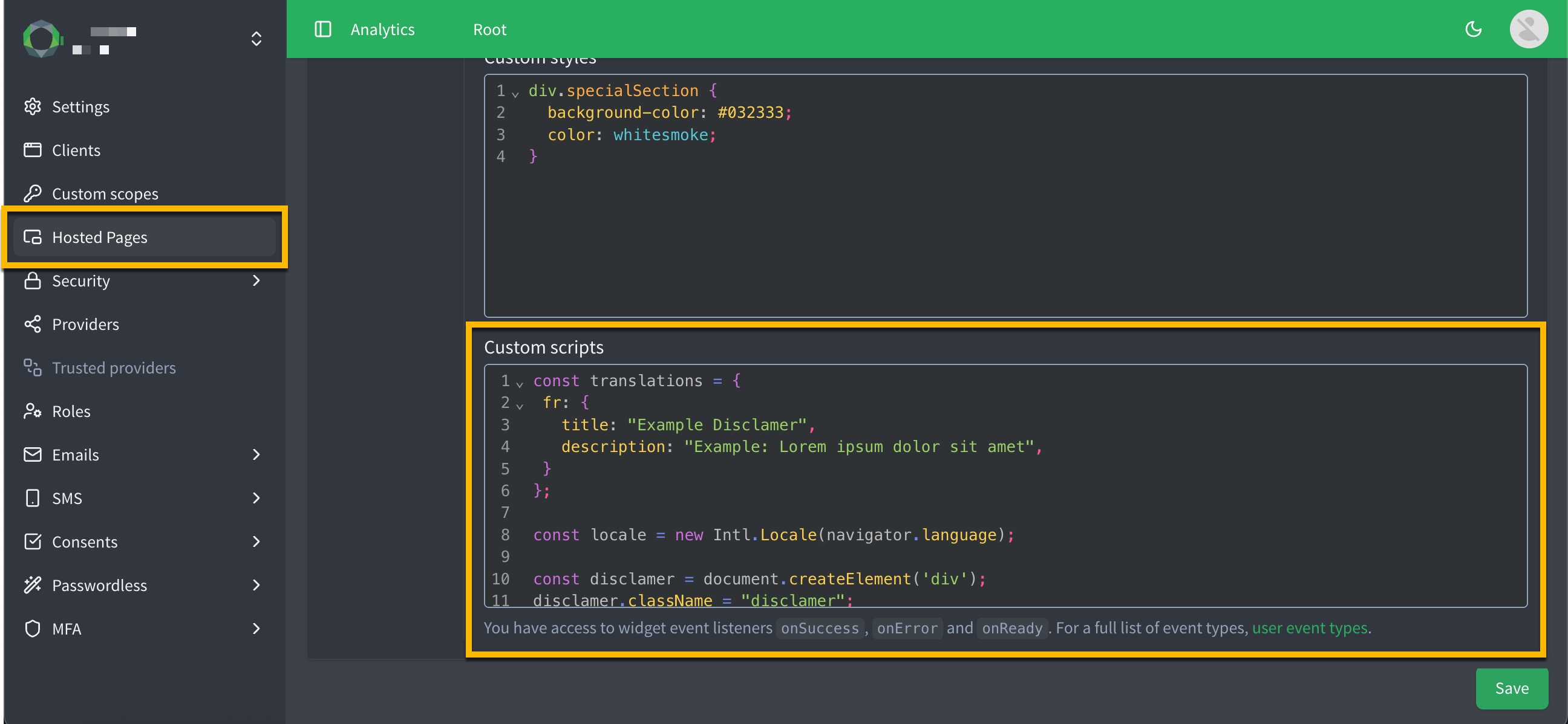 2152 hostedPages customScripts