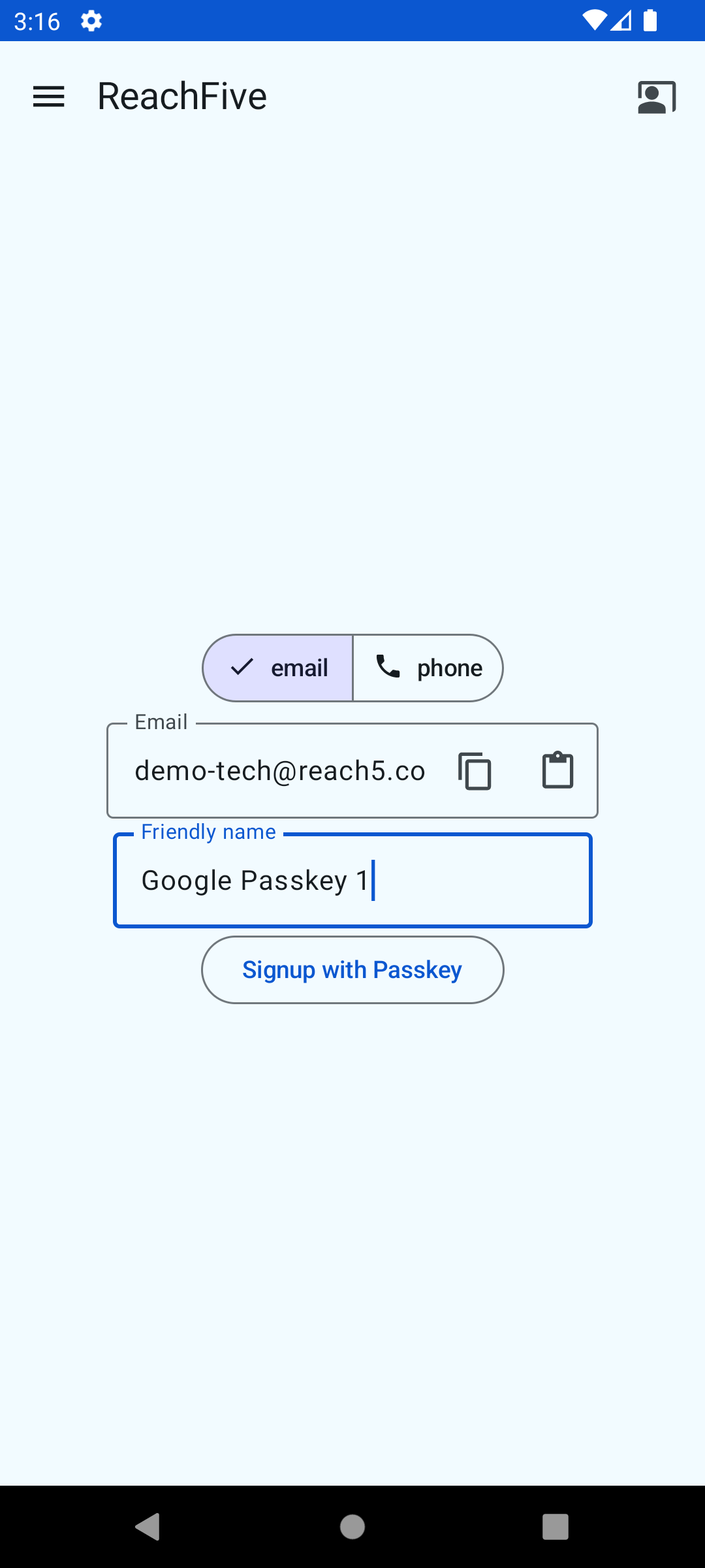 passkeys signup 1