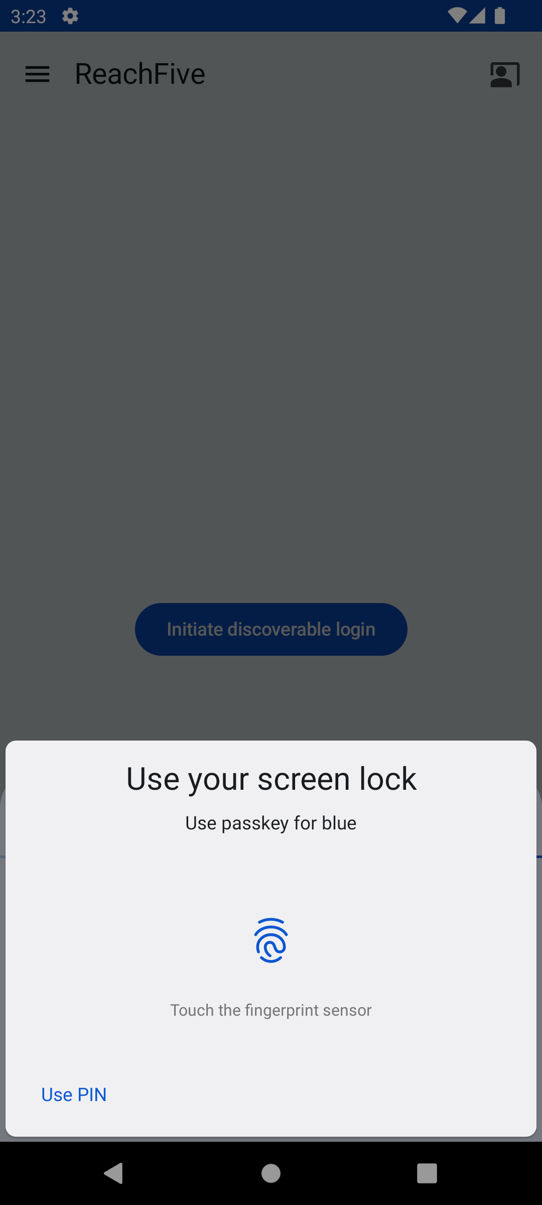 passkeys fingerprint unlock