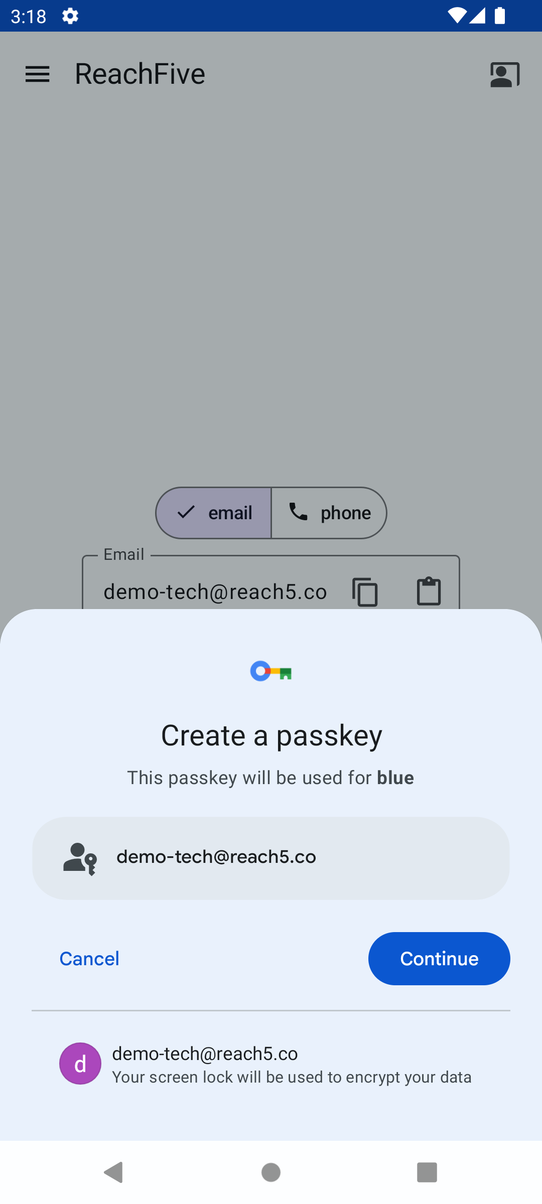 passkeys signup 2